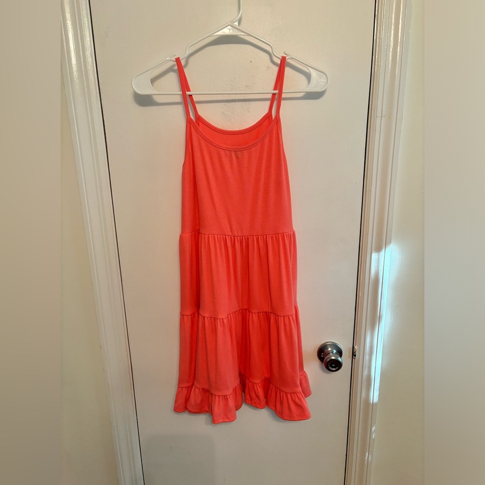 Bright pink flowy dress